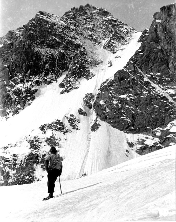 Climber looking at highest mountain in Austria. Climber looking at highest mountain in Austria.